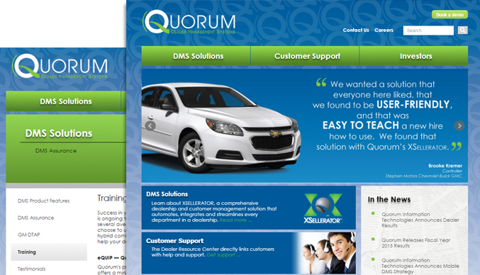 quorum web site design sample